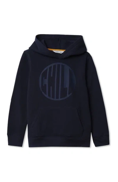 Lands' End Kids Fleece Pullover Hoodie In Black