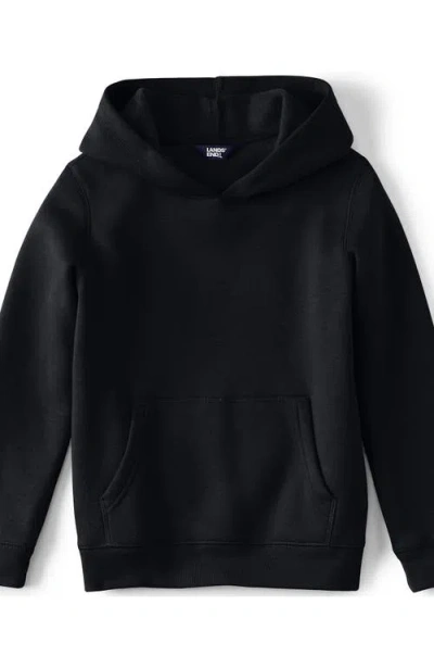 Lands' End Kids Fleece Pullover Hoodie In Black