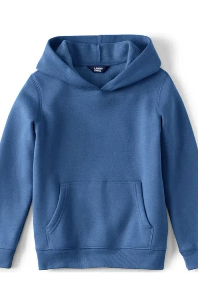 Lands' End Kids Fleece Pullover Hoodie In Blue