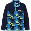 Lands' End Kids Fleece Quarter Zip In Black