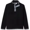 Lands' End Kids Fleece Quarter Zip In Black