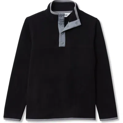 Lands' End Kids Fleece Quarter Zip In Black