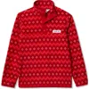 Lands' End Kids Fleece Quarter Zip In Red