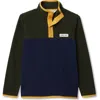 Lands' End Kids Fleece Quarter Zip In Blue