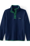 Lands' End Kids Fleece Quarter Zip In Deep Sea Navy