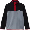 Lands' End Kids Fleece Quarter Zip In Multi