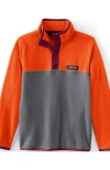 Lands' End Kids Fleece Quarter Zip In Orange