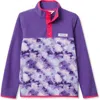 Lands' End Kids Fleece Quarter Zip In Purple