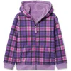 Lands' End Kids High Pile Lined Zip Hoodie In Multi