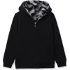 Lands' End Kids High Pile Lined Zip Hoodie In Black