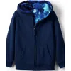 Lands' End Kids High Pile Lined Zip Hoodie In Deep Sea Navy