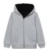 Lands' End Kids High Pile Lined Zip Hoodie In Gray