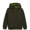 Lands' End Kids High Pile Lined Zip Hoodie In Green