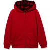 Lands' End Kids Husky Reversible High Pile Fleece Hoodie In Red