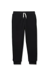 Lands' End Kids Husky High Pile Fleece Lined Jogger Sweatpants In Black