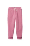 Lands' End Kids Husky High Pile Fleece Lined Jogger Sweatpants In Pink