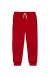 Lands' End Kids Husky High Pile Fleece Lined Jogger Sweatpants In Red