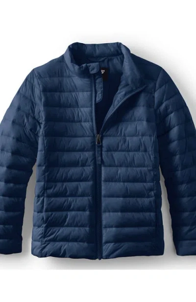 Lands' End Kids Insulated Down Alternative Thermoplume Jacket In Blue