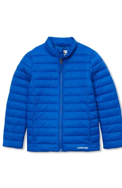 Lands' End Kids Insulated Down Alternative Thermoplume Jacket In Blue