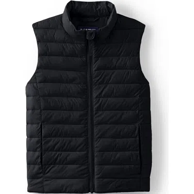 Lands' End Kids Insulated Down Alternative Thermoplume Vest In Black