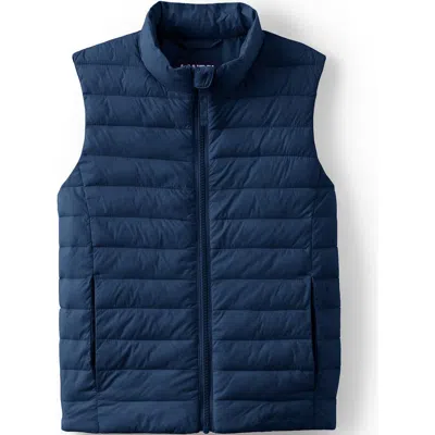 Lands' End Kids Insulated Down Alternative Thermoplume Vest In Blue