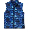 Lands' End Kids Insulated Down Alternative Thermoplume Vest In Blue
