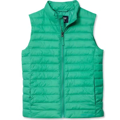 Lands' End Kids Insulated Down Alternative Thermoplume Vest In Green