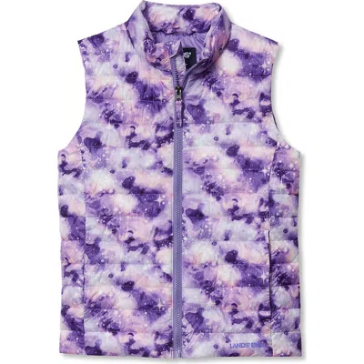 Lands' End Kids Insulated Down Alternative Thermoplume Vest In Purple