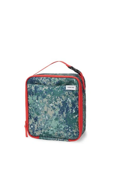 Lands' End Kids Insulated Ez Wipe Printed Lunch Box In Blue
