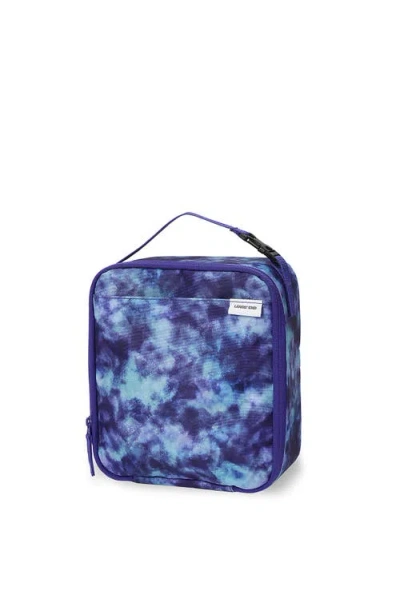 Lands' End Kids Insulated Ez Wipe Printed Lunch Box In Blue