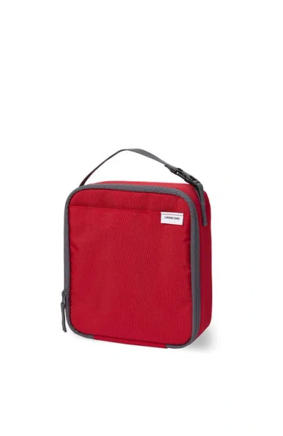 Lands' End Kids Insulated Ez Wipe Printed Lunch Box In Red