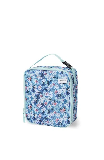 Lands' End Kids Insulated Ez Wipe Printed Lunch Box In Blue