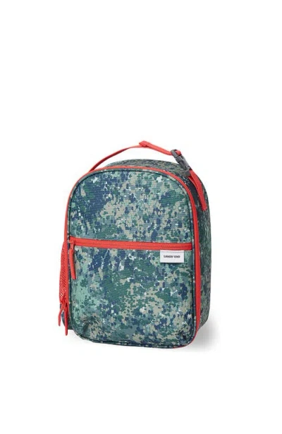 Lands' End Kids Insulated Soft Sided Lunch Box In Green