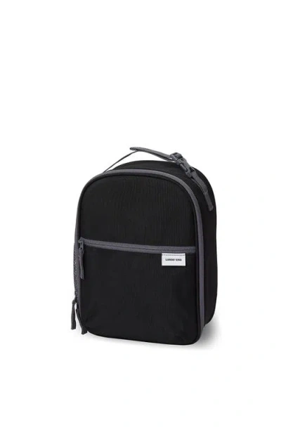 Lands' End Kids Insulated Soft Sided Lunch Box In Black