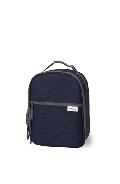 Lands' End Kids Insulated Soft Sided Lunch Box In Blue