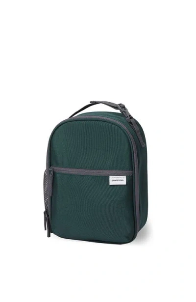 Lands' End Kids Insulated Soft Sided Lunch Box In Green