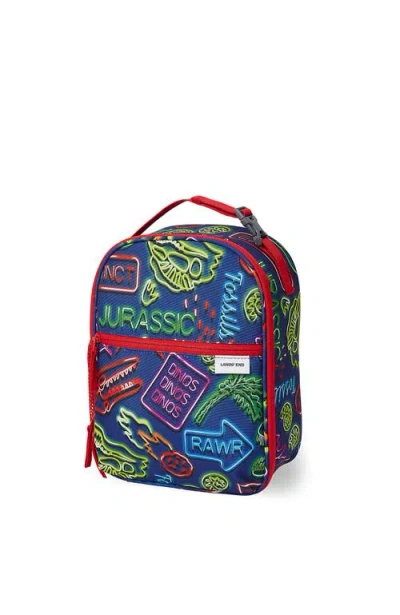 Lands' End Kids Insulated Soft Sided Lunch Box In Blue