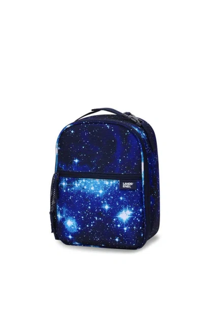 Lands' End Kids Insulated Soft Sided Lunch Box In Blue