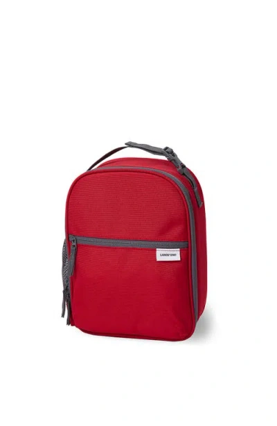 Lands' End Kids Insulated Soft Sided Lunch Box In Red