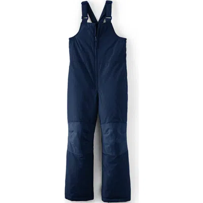 Lands' End Kids Iron Knee Insulated Winter Snow Bibs In Blue