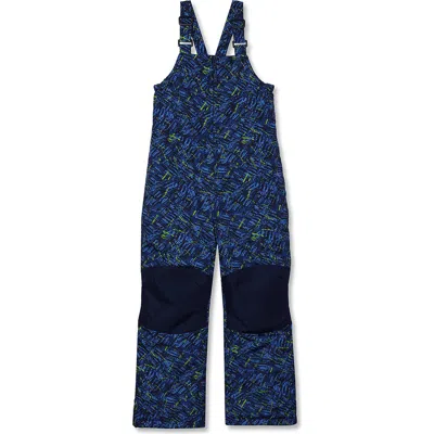 Lands' End Kids Iron Knee Insulated Winter Snow Bibs In Blue