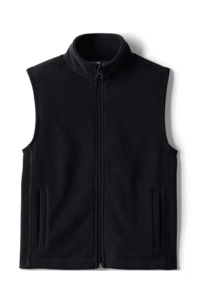 Lands' End Kids Lightweight Fleece Vest In Black