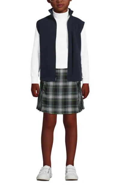 Lands' End Kids Lightweight Fleece Vest In Blue