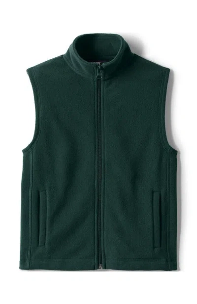 Lands' End Kids Lightweight Fleece Vest In Green