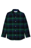 Lands' End Kids Long Sleeve Flannel Shirt In Blue