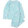 Lands' End Kids Long Sleeve Pocket Fleece Pajama Set In Blue