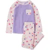 Lands' End Kids Long Sleeve Pocket Fleece Pajama Set In Multi