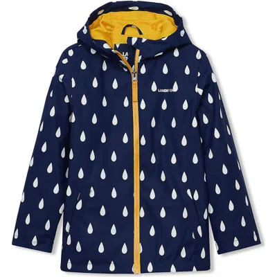Lands' End Kids Magic Print Rain Jacket In Blue