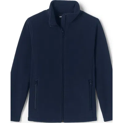 Lands' End Kids Mid-weight Fleece Jacket In Classic Navy