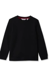 Lands' End Kids Novelty Fleece Crewneck Sweatshirt In Black
